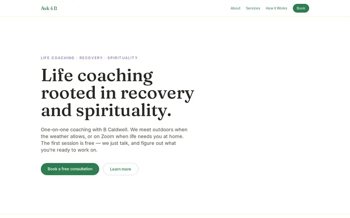 Ask 4 B — homepage